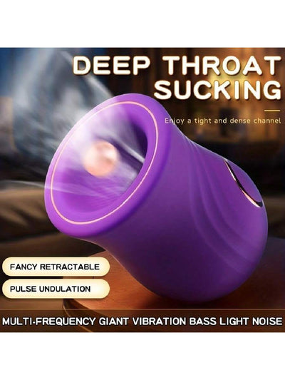 The Male Masturbator, a Fully Automatic Glans Training Device, as a Penis Massage Vibrator and a Masturbation Cup. Made from Medical-Grade Silicone and ABS, It Offers a Soft and Comfortable Experience with 12-Frequency Pulse Vibrations. 