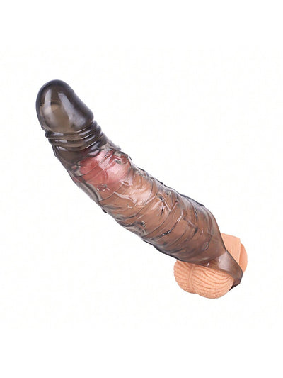 Soft Silicone Penis Sleeve Shaft Sleeve, TPE Simulation Dildo Cover, Thickened and Lengthened Sleeve, Male Sex Toys