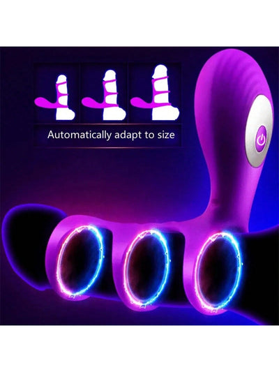 1Pc Vibrating Pensi Ring, 3 in 1 Silicone Penis Ring with 12 Vibrationmodes G-Spot & Clitoral Stimulator, Couple Vibrator Rechargeablewaterproof Adult Sex Toys with Remote Control for Men or Couplesplay