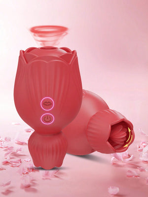 "Rose Vibrator: Ultimate Pleasure Stimulator for Women & Couples - Waterproof, G-Spot & Clitoral Stimulation, Perfect Valentine's Day Gift!"